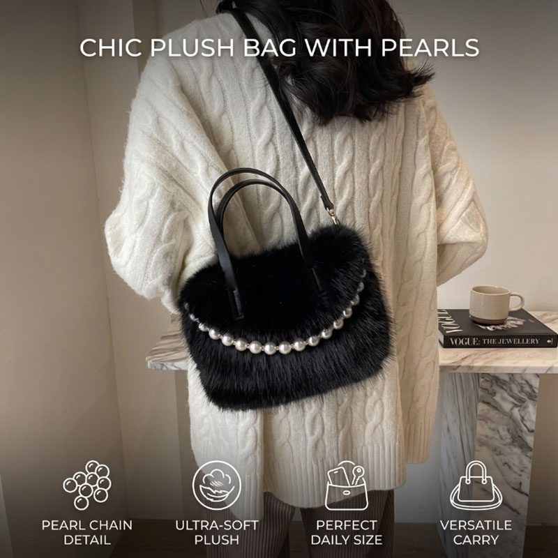 Luxury Bags Cute - Luxury Plush Faux Fur Mini Square