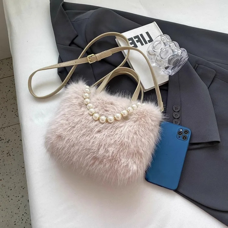 Luxury Plush Faux Fur Mini Squ - Luxury Bags Cute review and price
