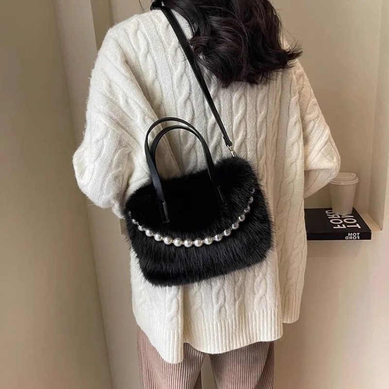 Luxury Plush Faux Fur Mini Squ - Luxury Bags Cute review and price
